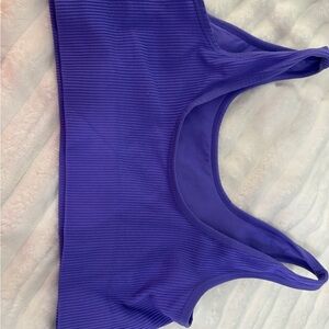 Puma Women's Vibrant Purple Ribbed Sports Bra